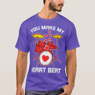 Valentinstag Rocker Drums Rock Punk Drummer Men T-Shirt