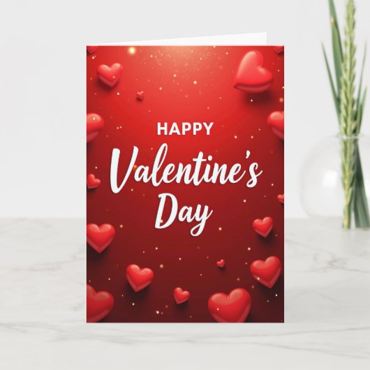 Valentinstag Romantik Karte (Vorderseite)
