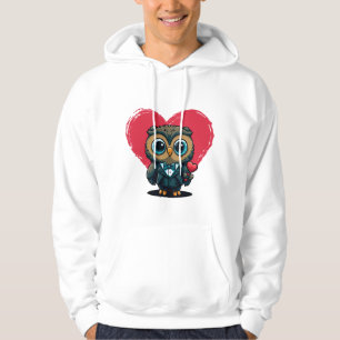Valentinstag Romantik mit Adorable Owl Groom Hoodie