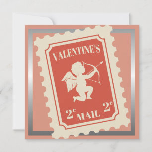 Valentinstag Romantisch .2 Cent Kupido Stempel Feiertagskarte