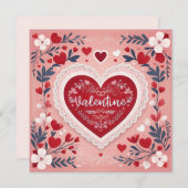 Valentinstag Romantische Blume des traditionellen Feiertagskarte (Vorne/Hinten)