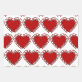Valentinstag Romantische HerzloveBirds Cupid Kunst Geschenkpapier Set (Vorderseite)