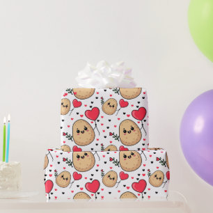 Valentinstag Romantische Kartoffel Geschenkpapier