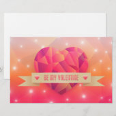 Valentinstag Romantische Liebe Moderne Briefpapier (Vorne/Hinten)