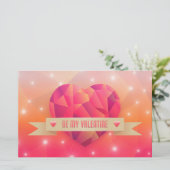 Valentinstag Romantische Liebe Moderne Briefpapier (Stehend Vorderseite)