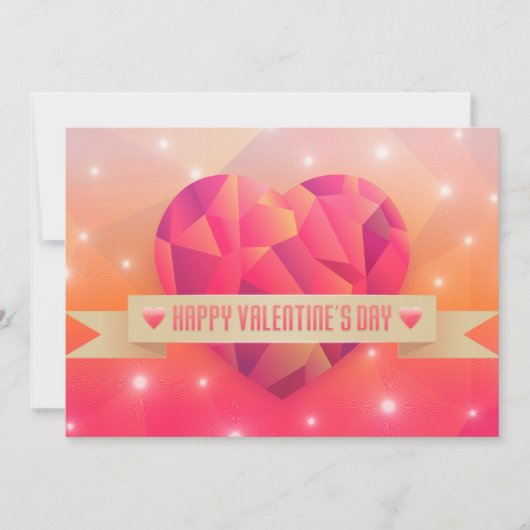 Valentinstag Romantische Liebe Moderne Feiertagskarte (Vorderseite)