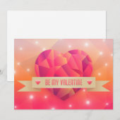 Valentinstag Romantische Liebe Moderne Feiertagskarte (Vorne/Hinten)