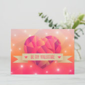 Valentinstag Romantische Liebe Moderne Feiertagskarte (Stehend Vorderseite)