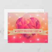 Valentinstag Romantische Liebe Moderne Feiertagspostkarte (Vorne/Hinten)