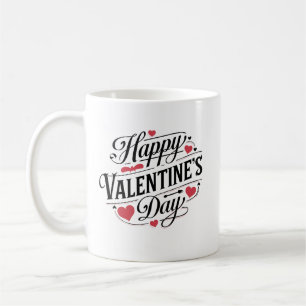 Valentinstag romantische Liebe zitiert Typografie Kaffeetasse