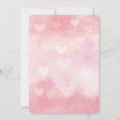 Valentinstag Romantische rosa Herzeinladung Einladung (Rückseite)