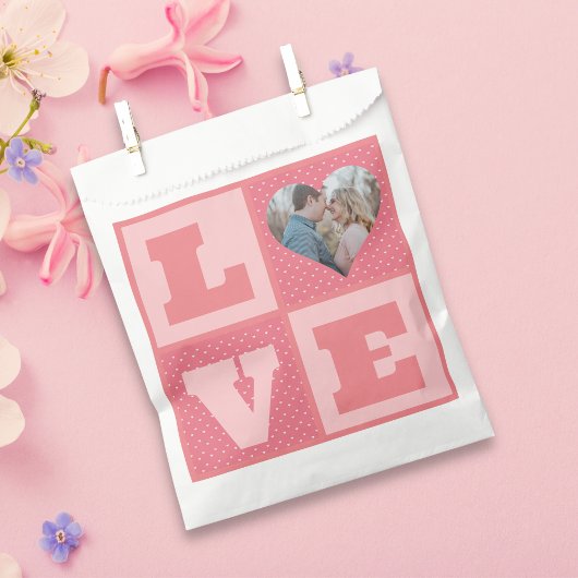 Valentinstag Romantische rosa Liebe Foto Geschenktütchen