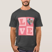 Valentinstag Romantische rosa Liebe Foto T-Shirt (Vorderseite)
