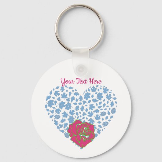 Valentinstag Romantische Rose Herzklang Schlüsselanhänger (Vorderseite)