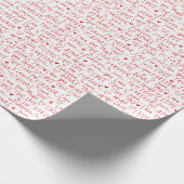 Valentinstag Romantische Worte Geschenkpapier (Ecke)
