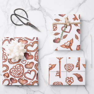 Valentinstag Romantische Wrapping Paper Sheets Geschenkpapier Set