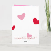 Valentinstag Romantischer Gruß Feiertagskarte (Rückseite)