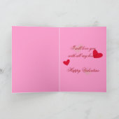 Valentinstag Romantischer Gruß Feiertagskarte (Innenseite)