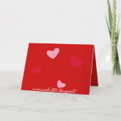 Valentinstag Romantischer Gruß Feiertagskarte (Rückseite)