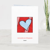 Valentinstag Romantischer Gruß Feiertagskarte (Rückseite)