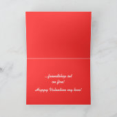 Valentinstag Romantischer Gruß Feiertagskarte (Innenseite)
