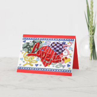 Valentinstag Romantischer Gruß Feiertagskarte