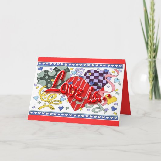 Valentinstag Romantischer Gruß Feiertagskarte (Vorderseite)