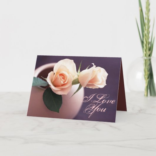 Valentinstag Romantischer Gruß Feiertagskarte (Vorderseite)