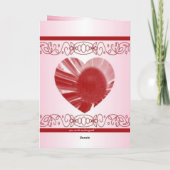 Valentinstag Romantischer Gruß Feiertagskarte (Rückseite)