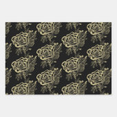 Valentinstag Romantischer Handgezeichneter Blumenr Geschenkpapier Set (Vorderseite 2)