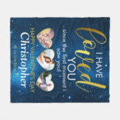 Valentinstag Romantischer Liebhaber der Fotosammlu Fleecedecke (Vorderseite (Horizontal))