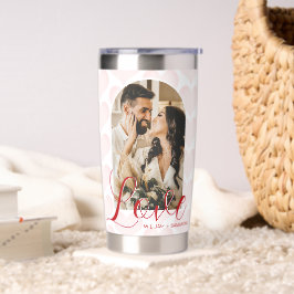 Valentinstag Romantisches Arch-Custom-Foto Thermobecher
