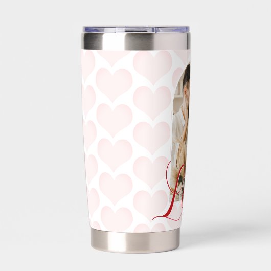 Valentinstag Romantisches Arch-Custom-Foto Thermobecher (Vorderseite)