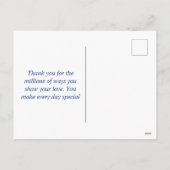 Valentinstag-romantisches Delphin-Herz Feiertagspostkarte (Rückseite)