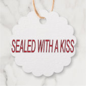 Valentinstag romantisches Geschenk mit Kuss versie Geschenkanhänger (Rückseite)