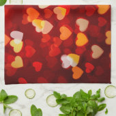 Valentinstag Romantisches Herz Muster Geschirrtuch (Gefaltet)