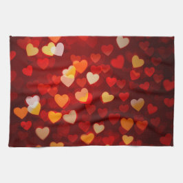 Valentinstag Romantisches Herz Muster  Geschirrtuch