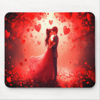 Valentinstag Romantisches junges Paar auf einem di Mousepad