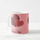 Valentinstag Romantisches Tassendesign Kaffeetasse (Vorderseite Links)