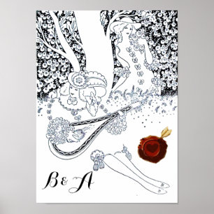 VALENTINSTAG ROMANZE,ROMANTISCHE LIEBHABER MONOGRA POSTER