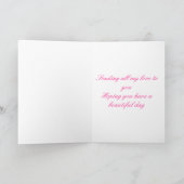 Valentinstag Rosa Blume Feiertagskarte (Innenseite)