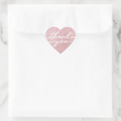 Valentinstag Rosa Faux Glitter Danke Sticker (Tasche)