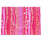 Valentinstag rosa Herzbeutel Große Geschenktüte (Vorderseite)