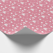 Valentinstag rosa Herzen Geschenkpapier (Ecke)