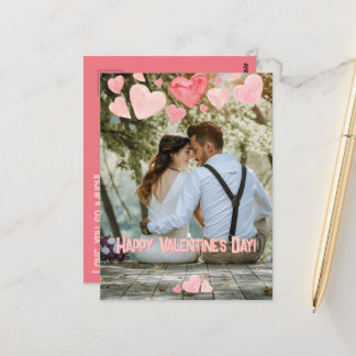 Valentinstag rosa Herzen Overlay Fügen Sie Ihr eig Postkarte