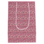 Valentinstag Rosa Herzen und Wirbel Mittlere Geschenktüte (Rückseite)