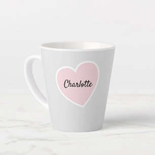 Valentinstag rosa Herzlatte Tasse