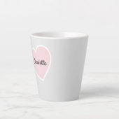 Valentinstag rosa Herzlatte Tasse (Vorderseite)