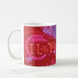 Valentinstag Rosa I Liebe Typografie Kaffeetasse