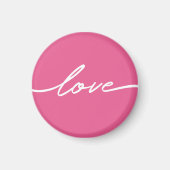 Valentinstag Rosa Liebes-Schrift-Magnet Magnet (Vorne)